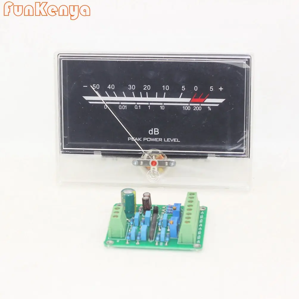 Vu Meter Post Misuratore Di Livello Di Potenza Audio Db Header Retroilluminazione Bianca P-134 Amplificatore Posteriore Con Scheda Driver