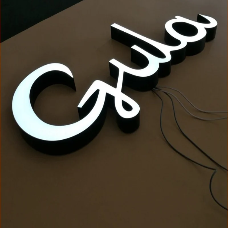 Lettere Led Acriliche 3D Per Esterni Personalizzate, Insegne Per Negozi A Led Senza Montatura Logo Pubblicitario Super Led Company Building Signboard