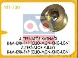 130 Per Puleggia Dell'Alternatore Kng-Mgn-Clo-Clo-Lgn * K9K-K4M-F4P * Km-F4P *