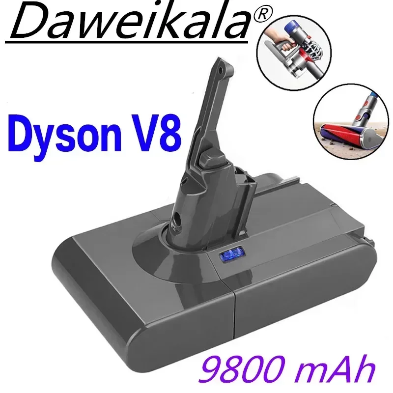 12800Mah Tool Power 21.6V Batteria Per Dyson V8 Batteria Per Dyson V8 Absolute /Fluffy/Animal Li-Ion Aspirapolvere + Spedizione Gratuita
