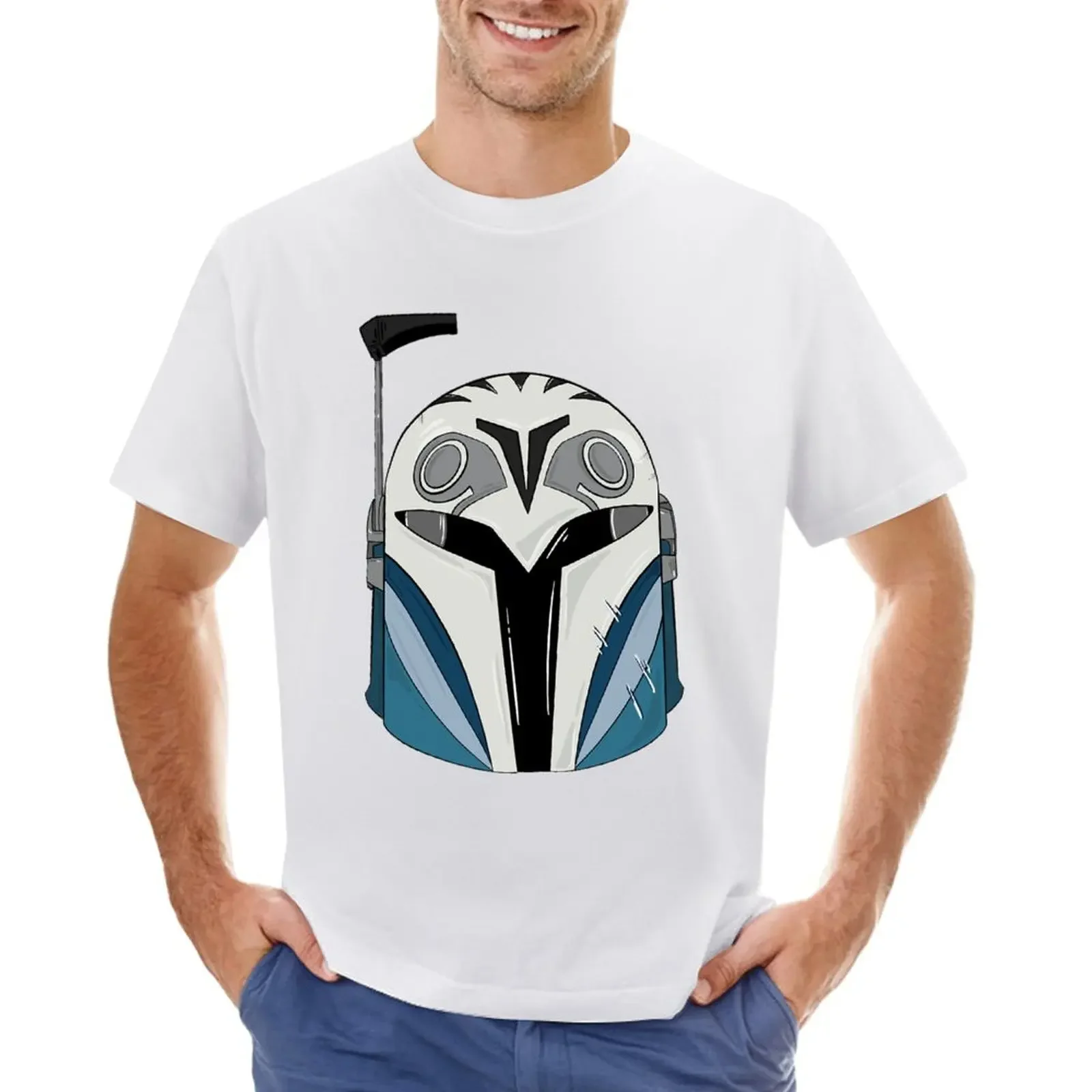 Bo Katan T-Shirt Plus Size Top Oversize T-Shirt Grafiche Da Uomo