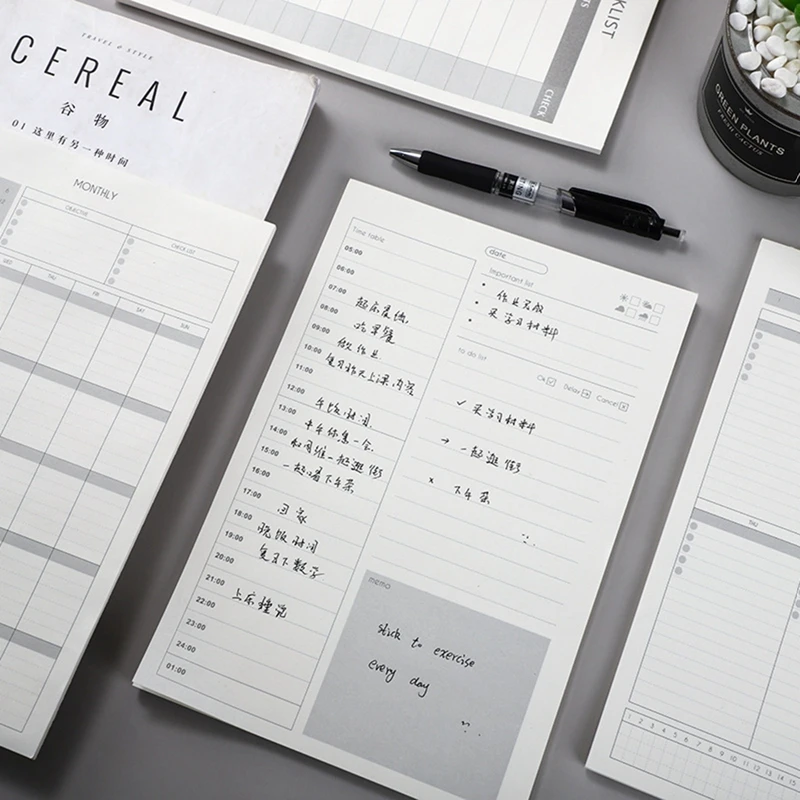 40 Fogli Settimana Piano Obiettivi Quaderni Quaderni Quaderni Quaderni Agenda Agenda Agenda Tracker Impostazione Obiettivo Planner Pp Schedule Book