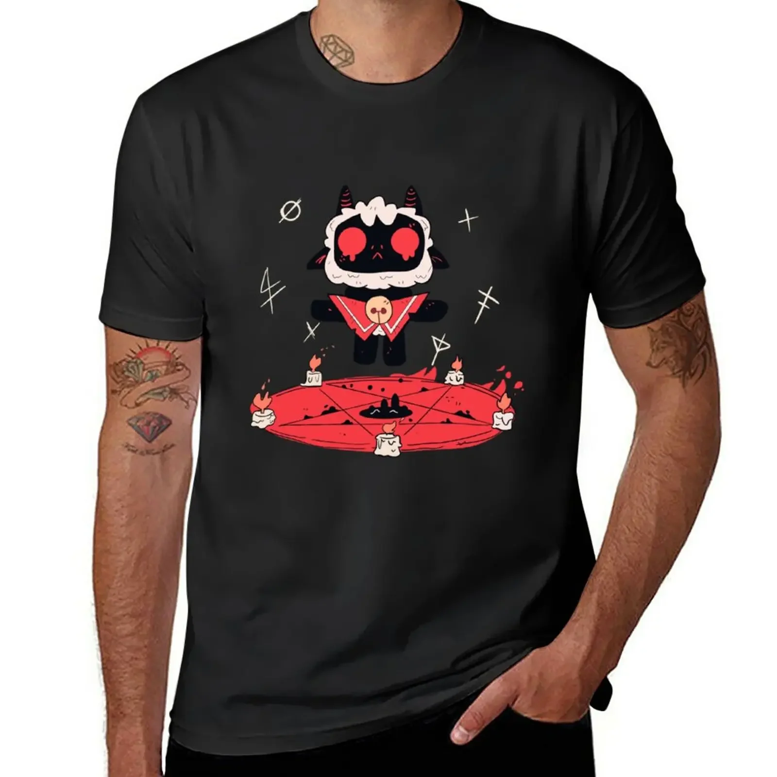 T-Shirt Cult Of The Lamb Per Un Ragazzo Anime Cute Top Magliette Divertenti Per Uomo