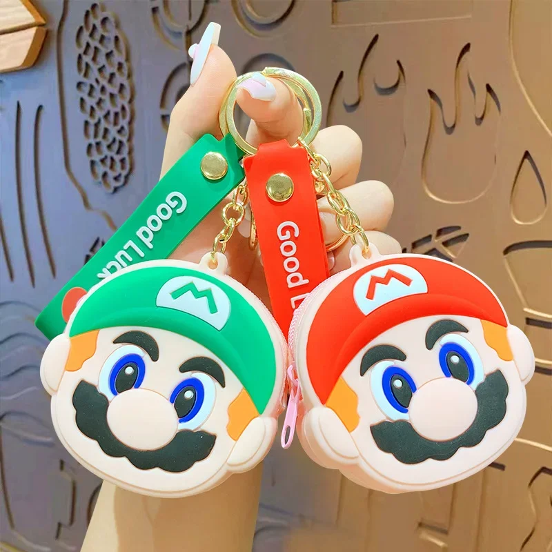 Super Mario Game Mario Bros Luigi Mushroom Character Portachiavi Cute Mario Portamonete Cartoon Portachiavi Regali Di Compleanno Per Bambini