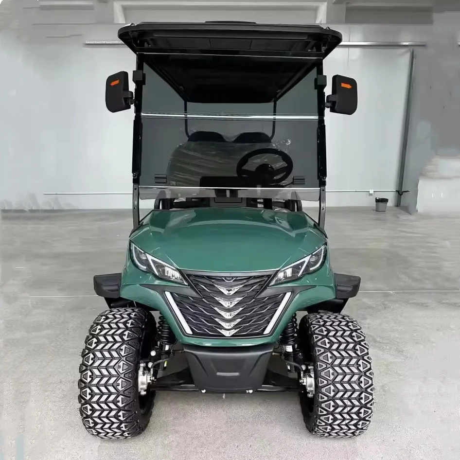 Bianco 4 6 8 Posti 7500W Motore Fuoristrada Legale Golf Buggies Carrello Con Freno A Disco Posteriore Parcheggio Elettromagnetico Carrello Da Golf
