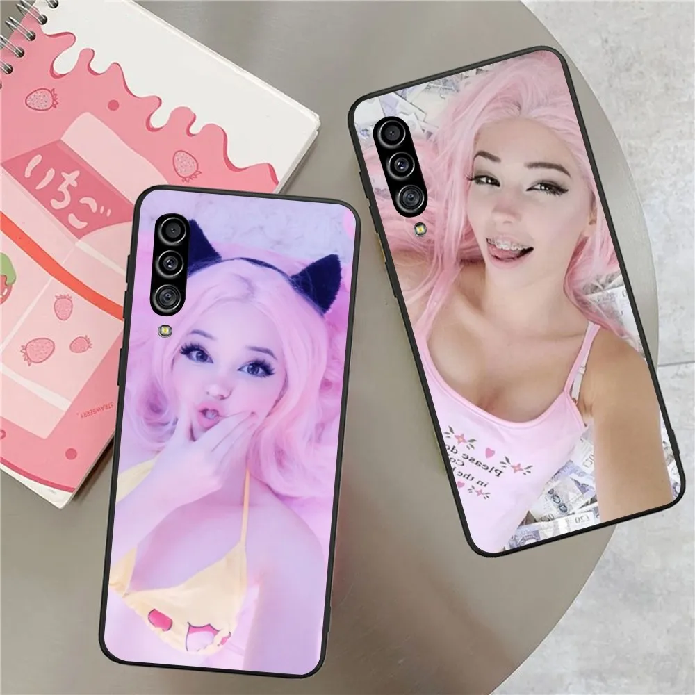Custodia Per Cellulare Belle Delphine Per Samsung Galaxy S23 S22 S21 S10 S9 S8 Plus Cover Morbida Ultra Nera Per Telefono Funda