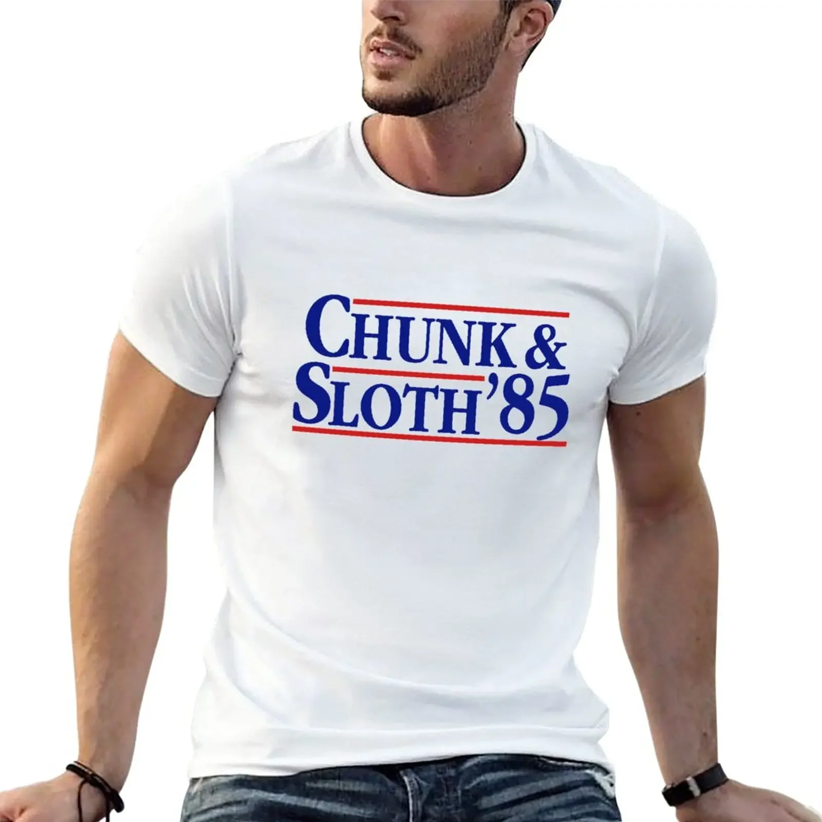 The Goonies Divertente Chunk And Bradipo Elezione T-Shirt Moda Coreana Vestiti Estetici Felpa T-Shirt Grafica Da Uomo Divertente