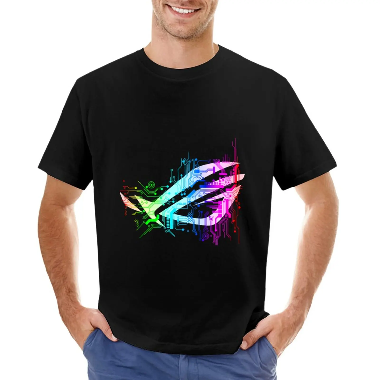 Asus Rog Premium . T-Shirt Funny T Shirts Cat Shirts Men'S T Shirts