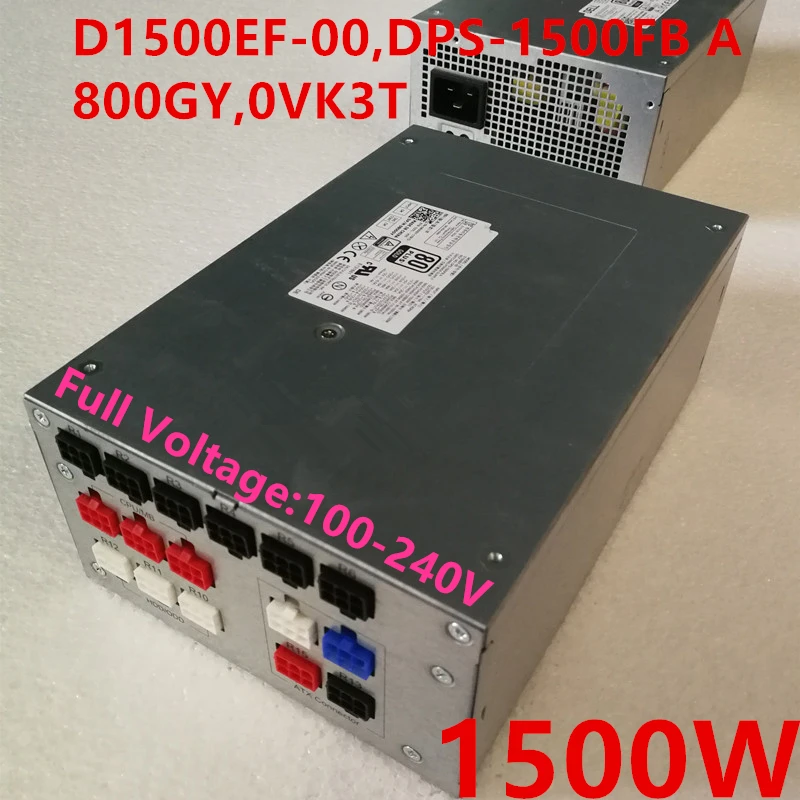 Nuovo Alimentatore Originale Per Dell Alienware Area 51 R2 R3 R4 R5 R6 R7 1500W Alimentatore Switching D1500Ef-00 Dps-1500Fb A 800Gy 0 Vk3T
