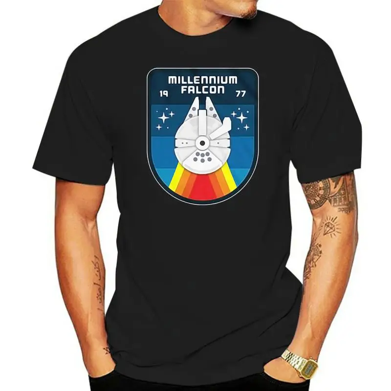 Maglietta Millenium Falcon 1 T-Shirt Nera T-Shirt In Felpa Di Tutte Le Dimensioni