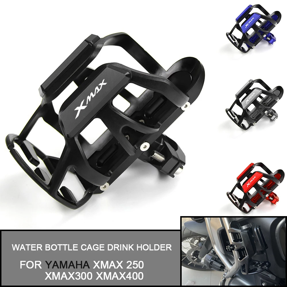 Per Yamaha Xmax 250 300 400 Xmax300 Xmax400 Moto Beverage Water Bottle Drink Cup Holder Sdand Mount Beverage Cage Parts