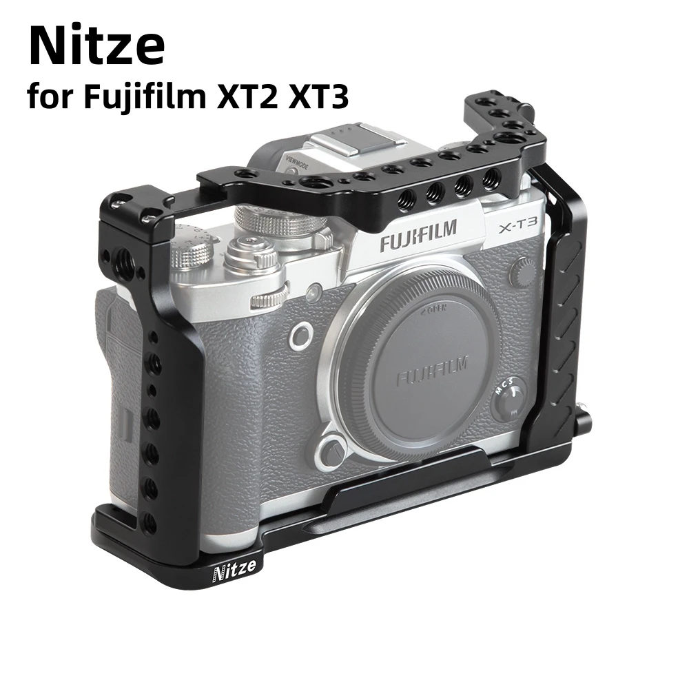 Nitze Camera Cage Tp-Xt3 Per Fujifilm X-T2 / X-T3 Camera Rig Built-In Hdmi-Cable Clamp Cold Shoe Fotografia Professionale