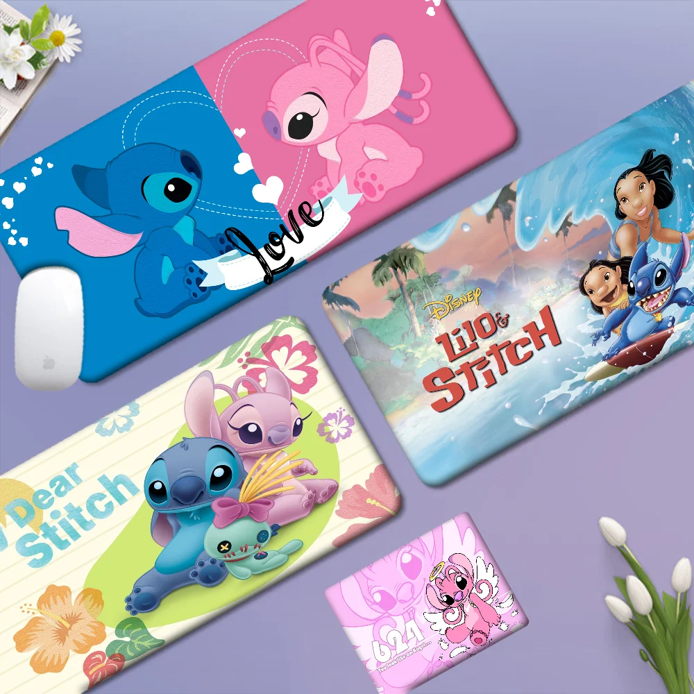 Disney Lilo Stitch Cartoon Mousepad Large Xxl Desktop Desk Mat Kawaii Accessori Da Gioco Studenti Writing Pad Desktop Mat