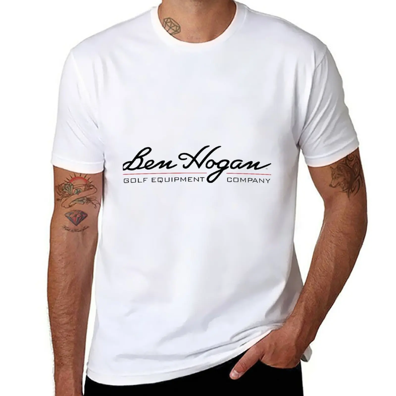 New Classic Retro Uncle Ben-Hogan T-Shirt Boys White T-Shirt T-Shirt Corta Anime T-Shirt Moda Coreana Per Uomo