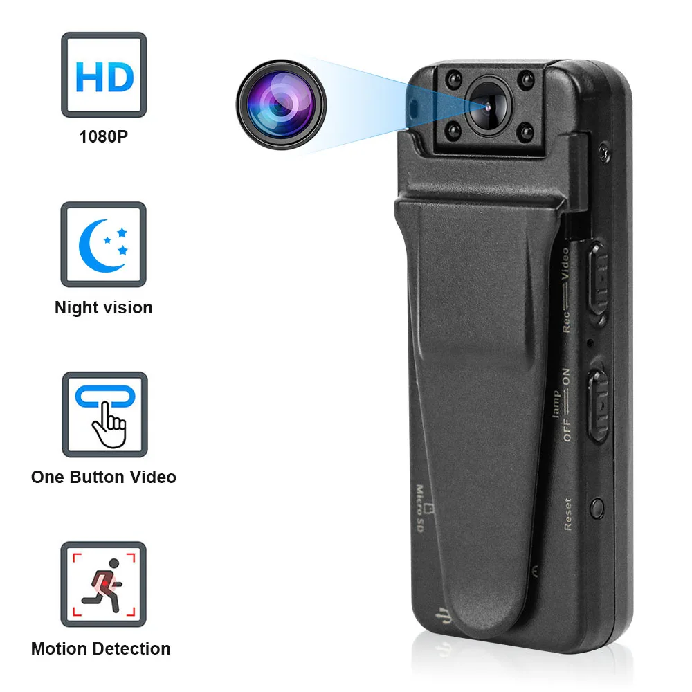Videocamera Z7 Indossabile Mini Pen Cam Sicurezza Video Ir Visione Notturna Clip Posteriore Videocamera Magnetica Police Cam Mini Videocamere