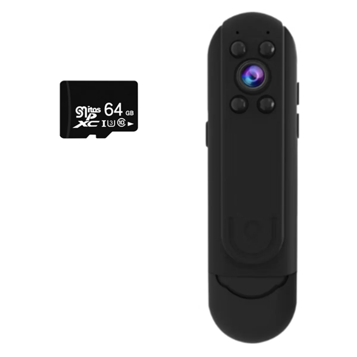 Mini Logger Hd Digital 1080P Wide Angle Body Cam Motion Detection Snapshot Logger Con Scheda Di Memoria 64G
