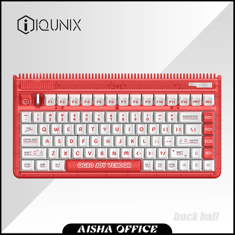 Iqunix Og80 Tastiera Meccanica Tastiera Wireless A Tre Modalità Rgb Hot Swap Pbt Keycaps Ergonomia Pc Gamer Accessori Laptop Mac
