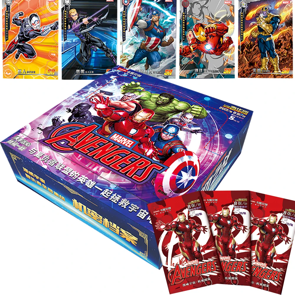Genuine Marvel Avengers Collection Cards For Kids Captain America Spider-Man Doctor Strange Limited Edition Cards Gifts Toys
