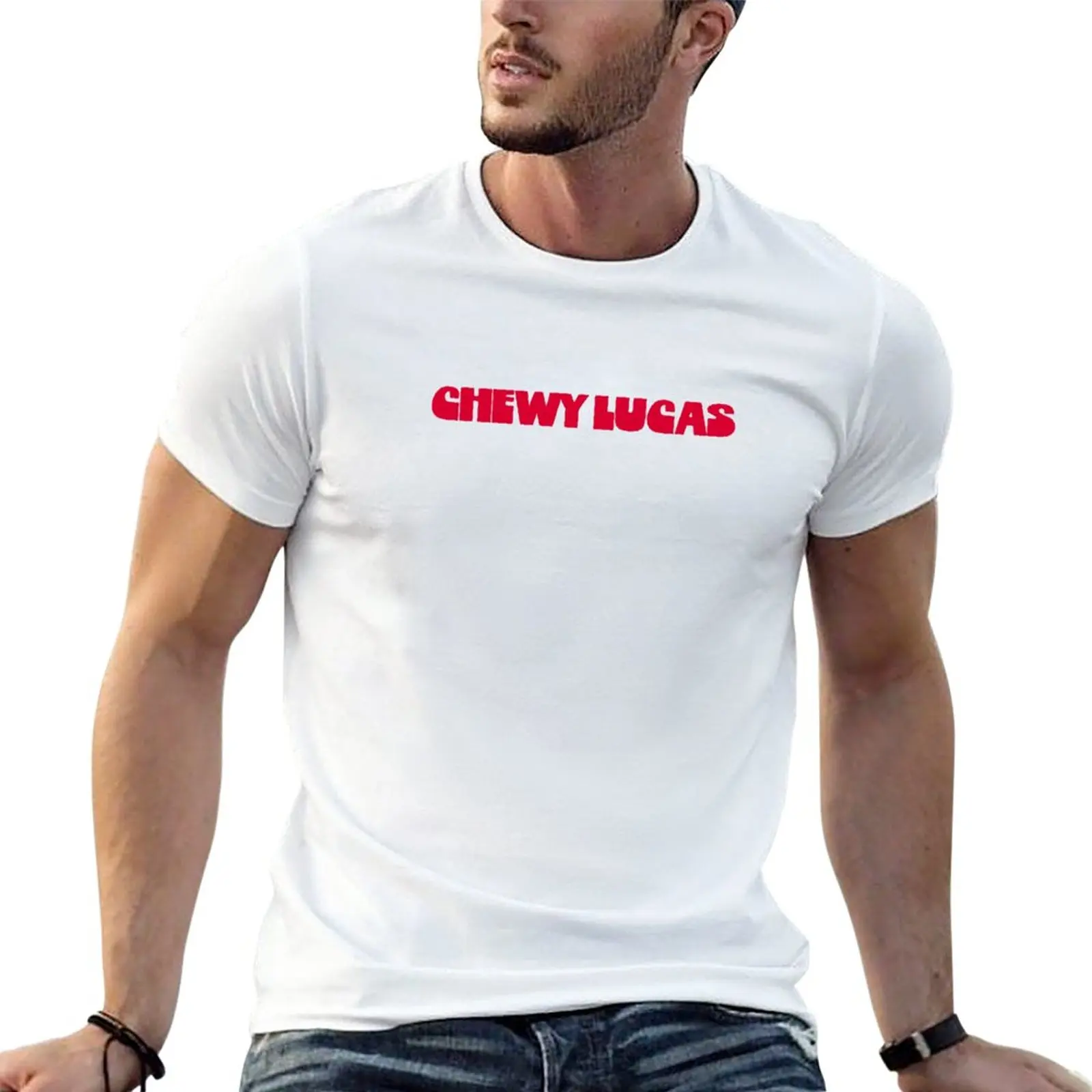 Chewy Lucas Red T-Shirt Plain Heavyweights Felpe Abbigliamento Vintage T-Shirt Grafiche Da Uomo Divertenti