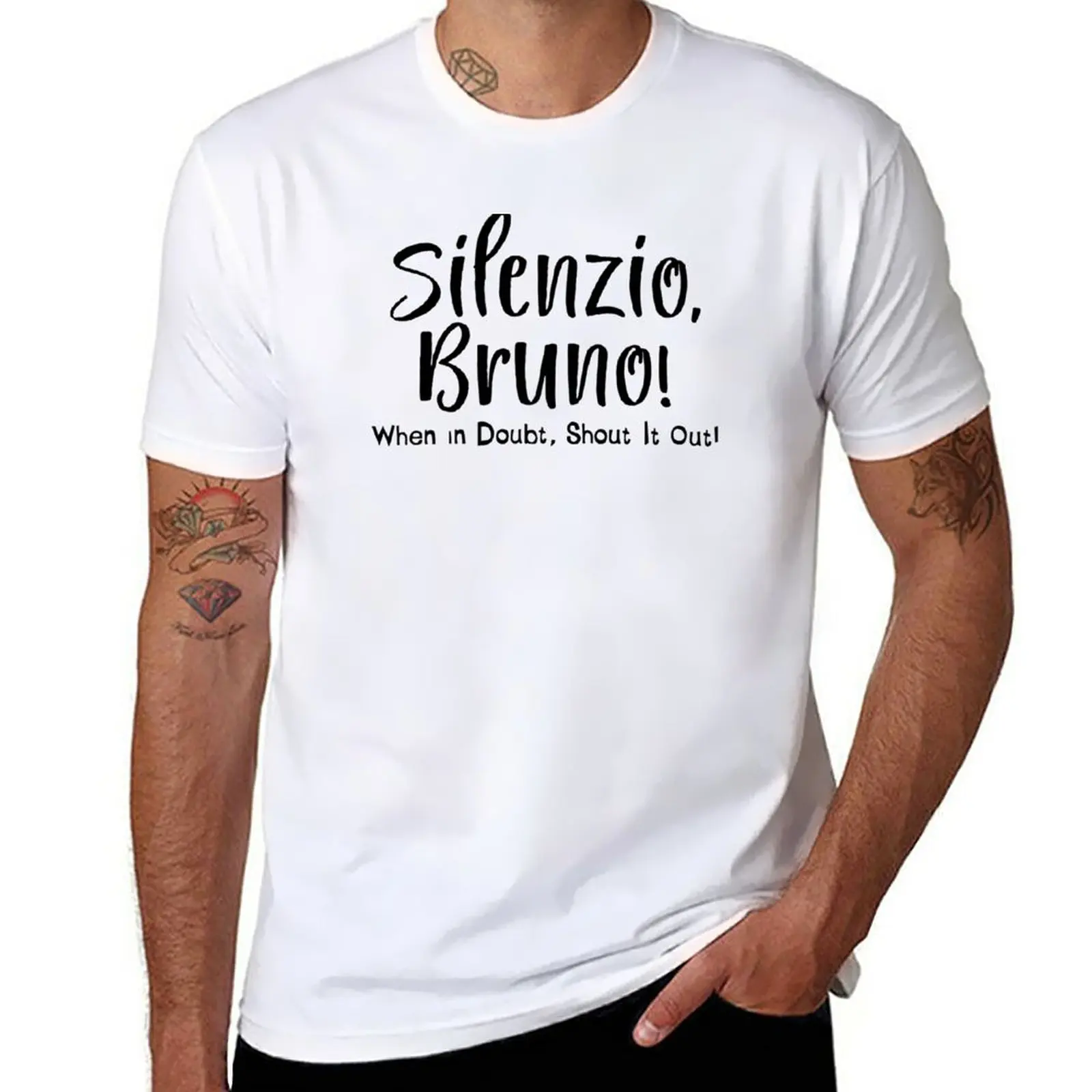 Silenzio Bruno - Quiet Bruno - Silence Bruno - Luca T-Shirt Vestiti Anime Vestiti Estetici Semplici Magliette Semplici Da Uomo