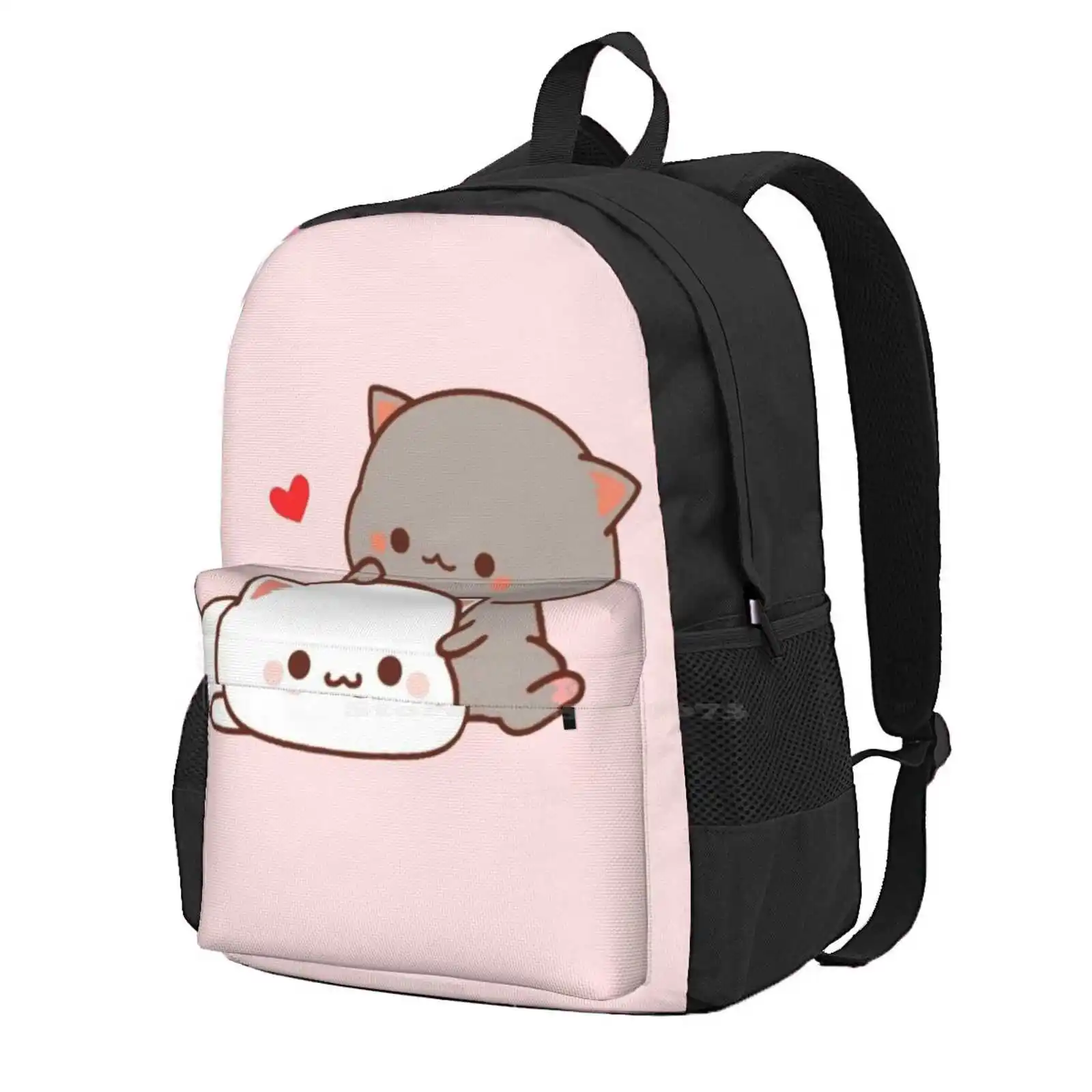 Cute Mochi Peach Cat Zaino Per Studente Scuola Laptop Borsa Da Viaggio Bears Milk Mocha Teddy Bears Cute Bears Mochi Mochi Cat