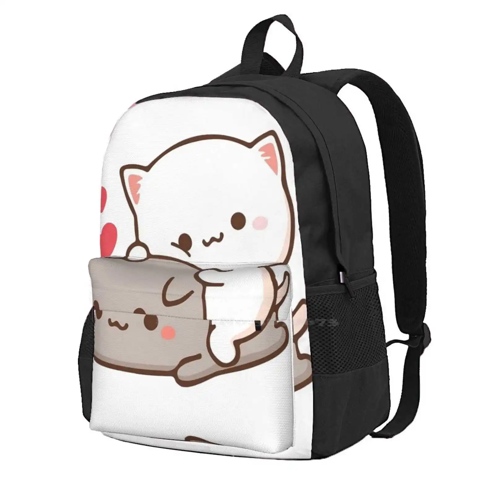 Cute Mochi Peach Cat Zaino Per Studente Scuola Laptop Borsa Da Viaggio Bears Milk Mocha Teddy Bears Cute Bears Mochi Mochi Cat