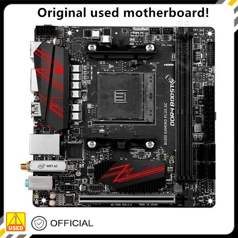 Mini Itx Per B450 B450I Gaming Plus Presa Per Scheda Madre Ac Am4 Per Scheda Madre Desktop Originale Amd B450 Ddr4 Scheda Madre Usata