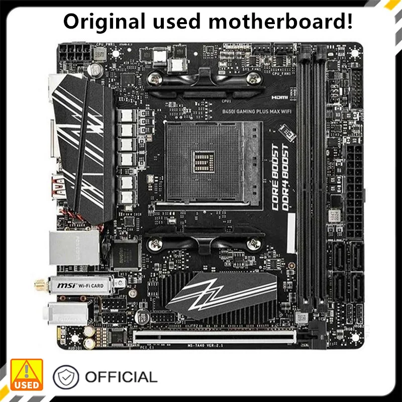 Mini Itx Per B450I Gaming Plus Max Wifi Presa Per Scheda Madre Am4 Per Amd B450 Ddr4 Scheda Madre Desktop Originale Scheda Madre Usata