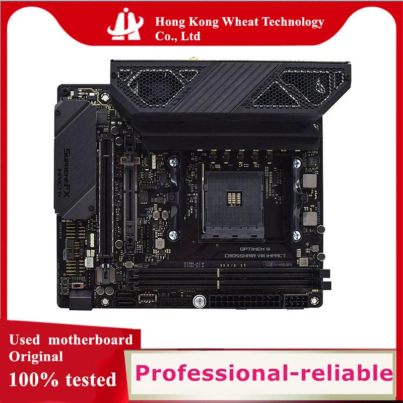 Amd X570 X570I Rog Crosshair Viii Impact Motherboard Usato Presa Originale Am4 Ddr4 64Gb M.2 Nvme Usb3.0 Sata3 Desktop Mainboard