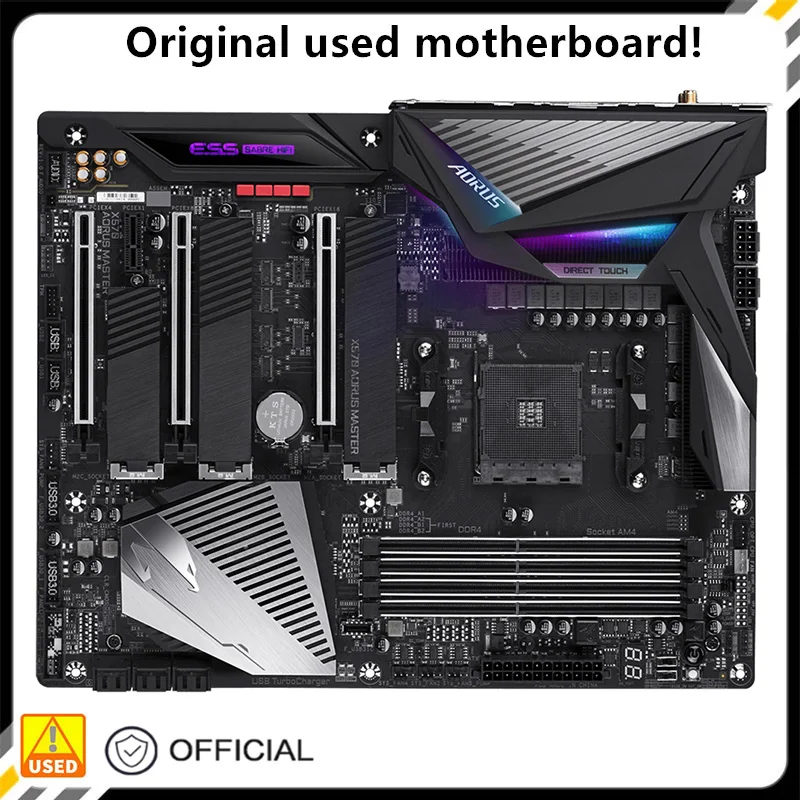 Per X570 Aorus Master Scheda Madre Socket Am4 Per Amd X570 Ddr4 M.2 Nvme Sata3 Scheda Madre Usata Desktop Originale