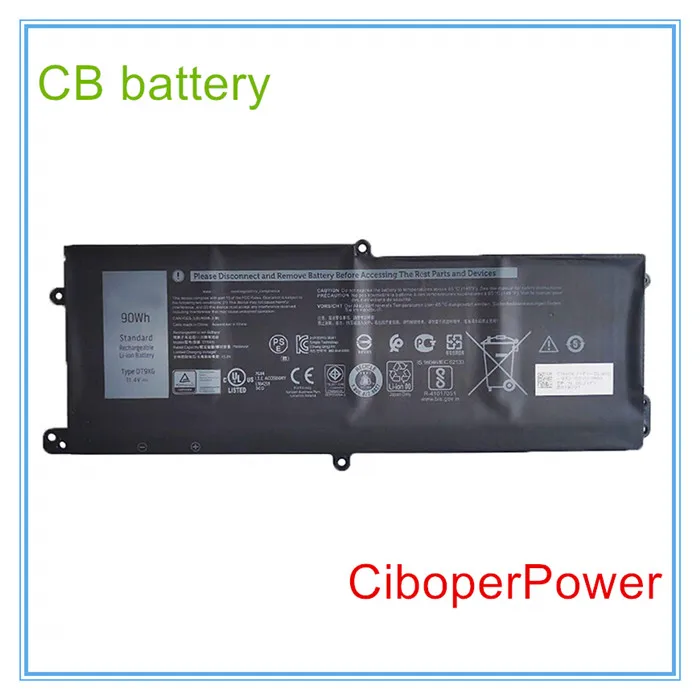 Qualità Originale 11.4V 90Wh Dt9Xg Batteria Del Computer Portatile Area-51M I9-9900K Rtx 2080 Alwa51M Serie 07Pwxv