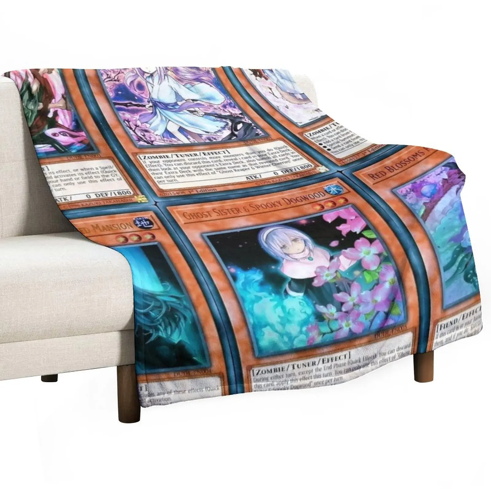 Ghost Girl Hand Traps Ash Blossom Joyous Spring Edit Throw Coperta Fashion Sofa Coperte Coperta Sottile