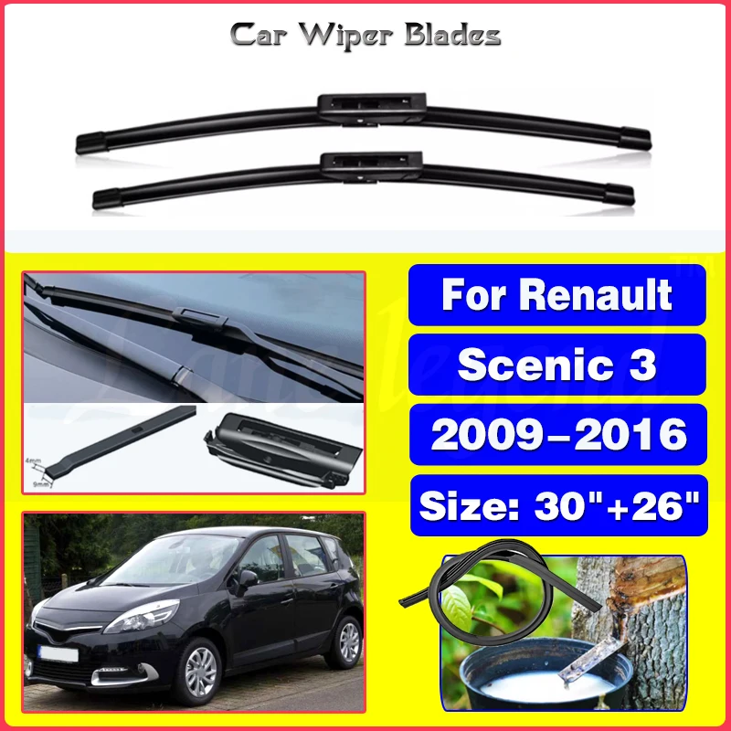 Spazzole Tergicristallo Anteriore Lhd Per Renault Scenic 3 2009 - 2016 Grand Scenic 3 Parabrezza Finestra Pulita 30 "+ 26"