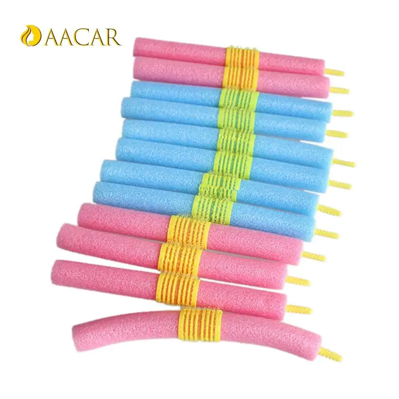 New 12Pcs Sponge Hair Curling Diy Magic Hair Curlers Tool Styling Rollers Soft Hair Curler Roller Curl Hair Bendy Rollers