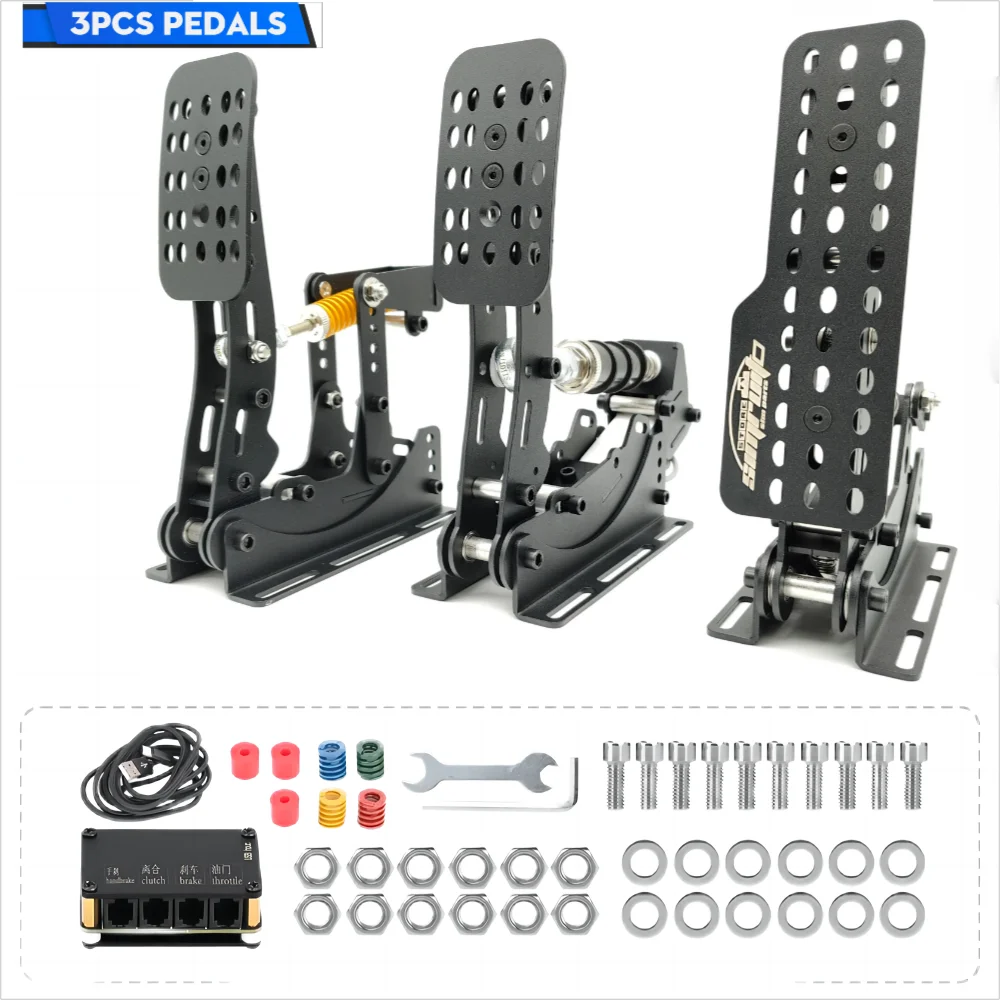 Sim Ruito Pedali Simulatore Cockpit Volante Sim Racing Pedali 3Mm Cella Di Carico In Acciaio Inossidabile Simulatore Di Guida Automatica