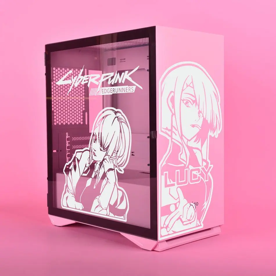 Edgerunners Anime Stickers Per Pc Case Cartoon Deocr Decalcomanie Per Atx Computer Chassis Skin, Impermeabile Facile Rimovibile
