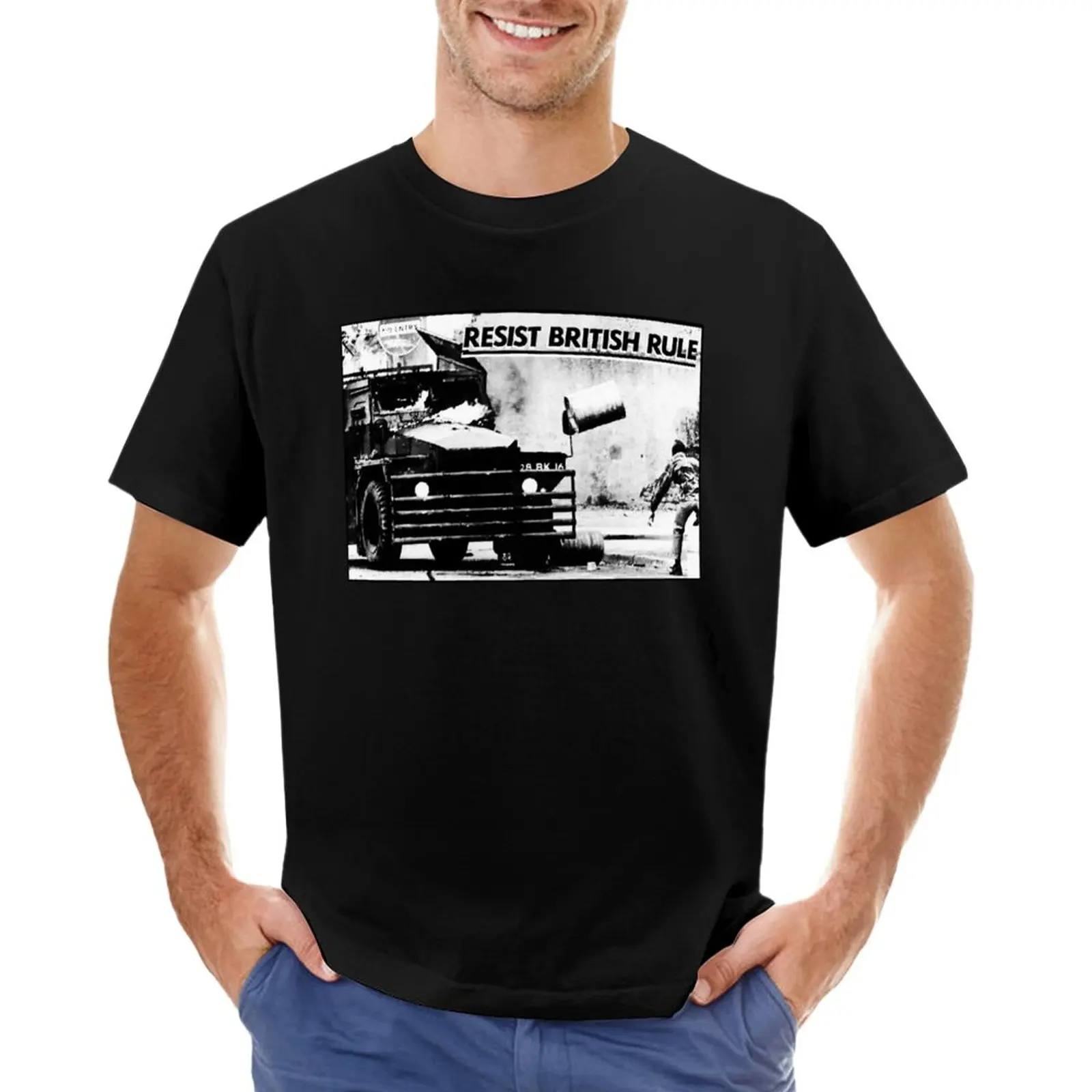 Resist British Rule - Sinn Fein Poster - Ireland - Irish T-Shirt Heavyweights Abbigliamento Vintage T-Shirt Da Uomo