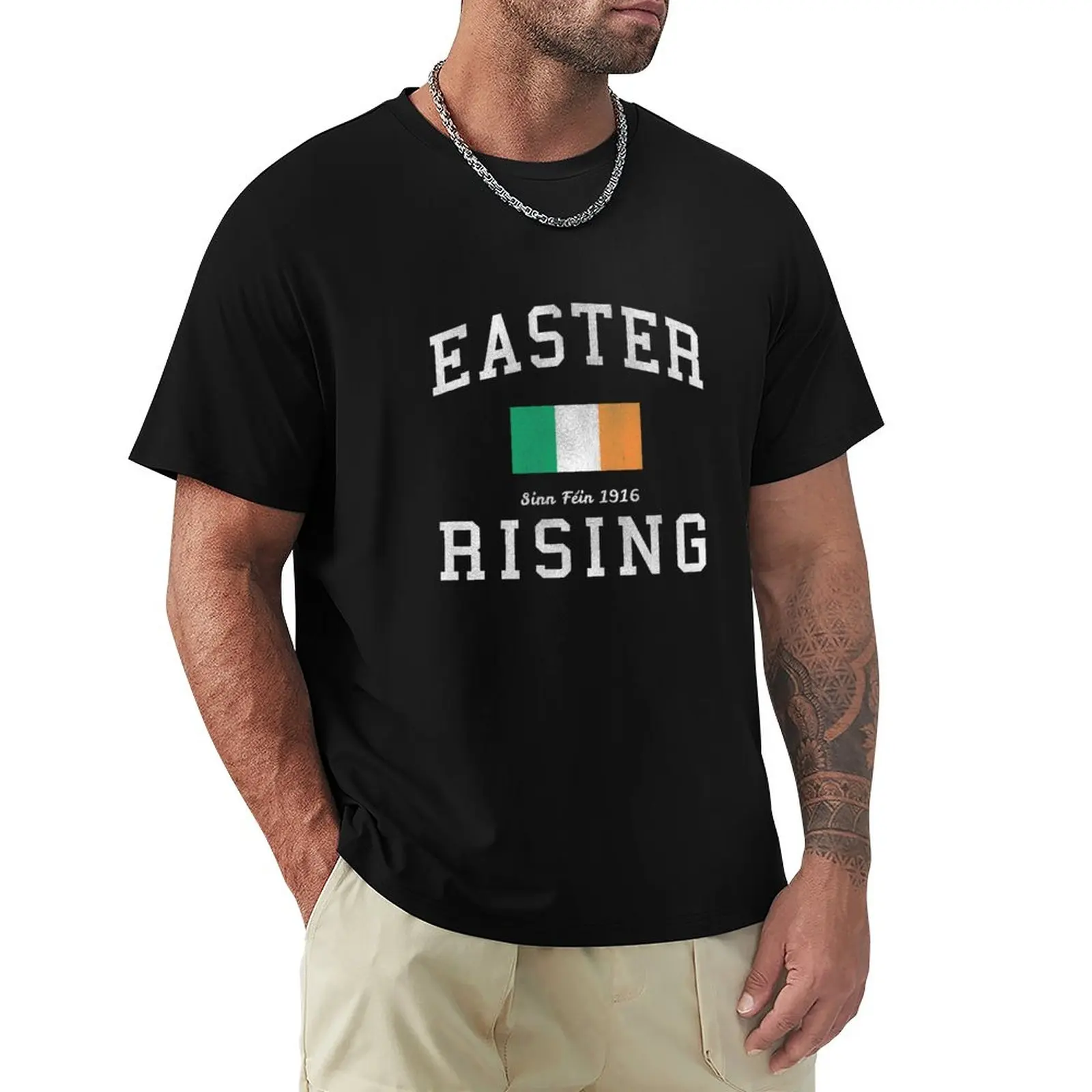 Pasqua Rising Sinn Fein 1916 T-Shirt Manica Corta Tee Abbigliamento Uomo Vintage