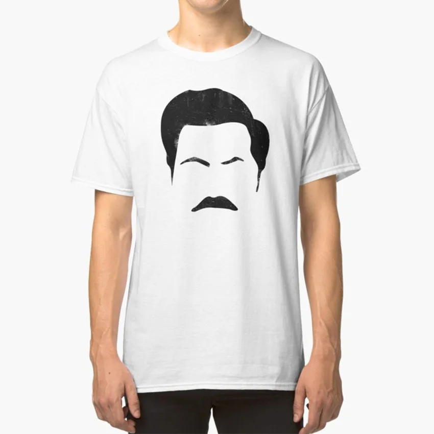 Swanson T-Shirt Ron Swanson Baffi Parchi E Parchi Rec E Ricreazione