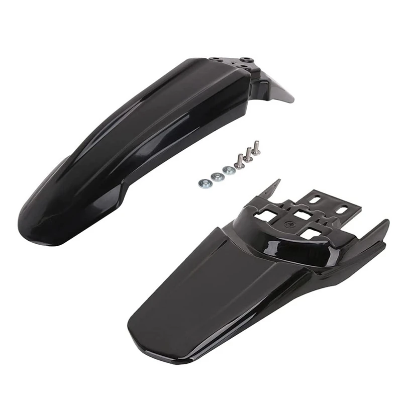 Front + Rear Mudguards Fender Protector For Sur-Ron Sur Ron Light Bee Dirt Bike Motorcycle Accessories, Black 2Pcs