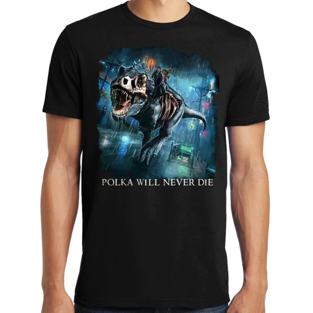 Publiciteez Big And Tall King Size Polka Never Die T-Shirt Bootleg Uomo Donna T-Shirt Oversize Personalizzata