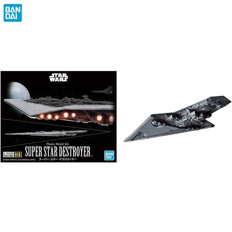 Bandai Original Star Wars Movie Vehicle Model 016 Super Star Destrouter Action Figure Assembly Model Toy Gifts For Children