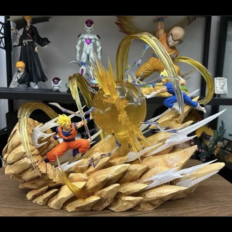 Dragon Ball Figure Goku Vs Vegeta Anime Figure Sky Top Wcf Goku Vs Vegeta Figurine Goku Battle Vegeta Action 18Cm Regali Giocattolo In Pvc
