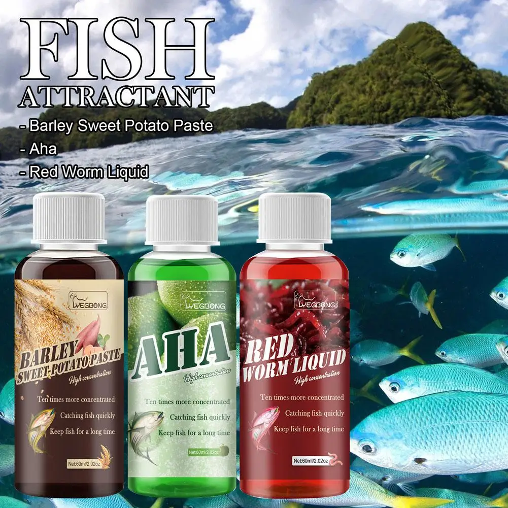 60Ml Strong Fish Attractant Concentrato Red Worm Liquid Fish Bait Fish Bait Per Trota Cod Carp Accessori Per La Pesca All'Aperto I8B8