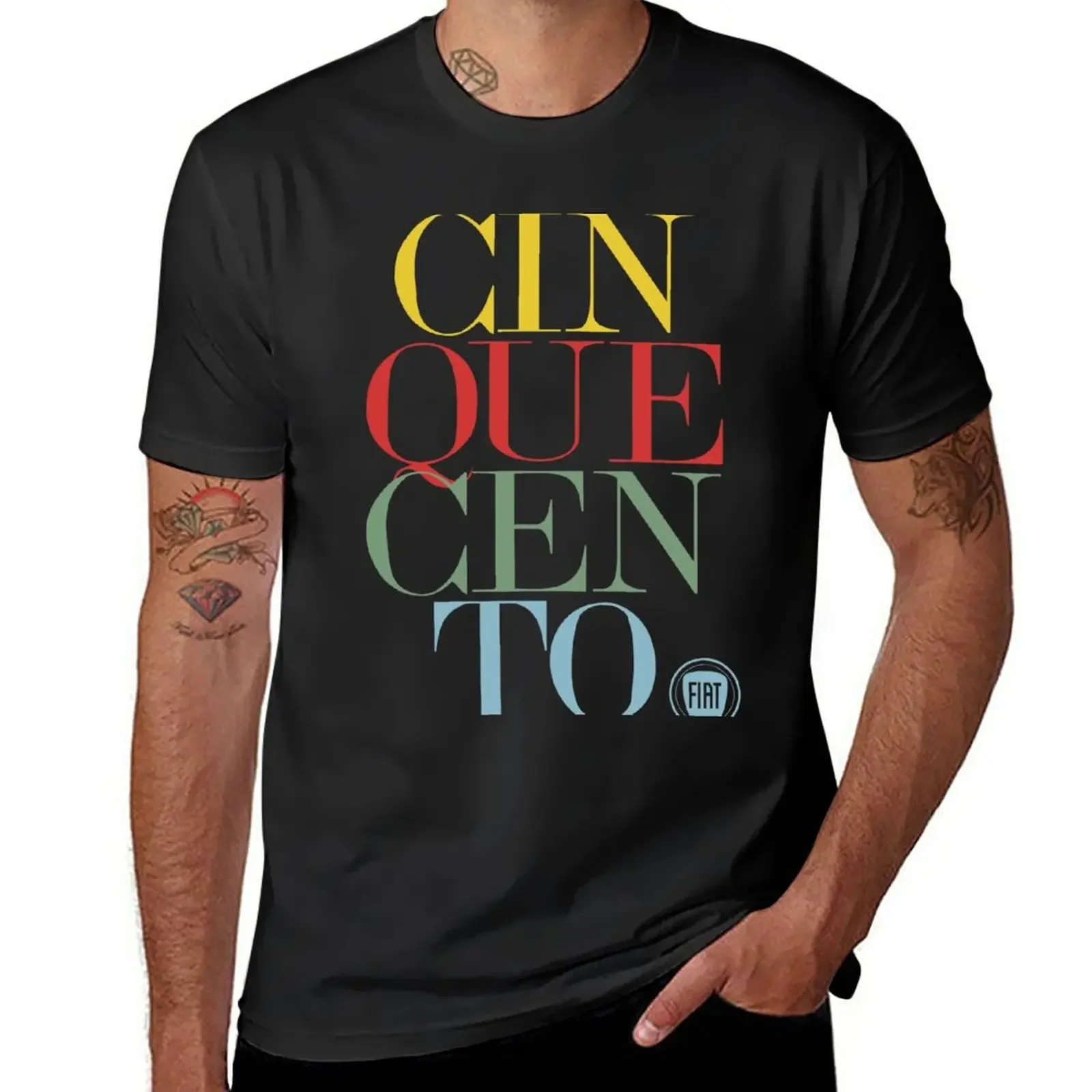 Cinquecento - Brochure T-Shirt Anime Clothes Tees Manica Corta Tee Men