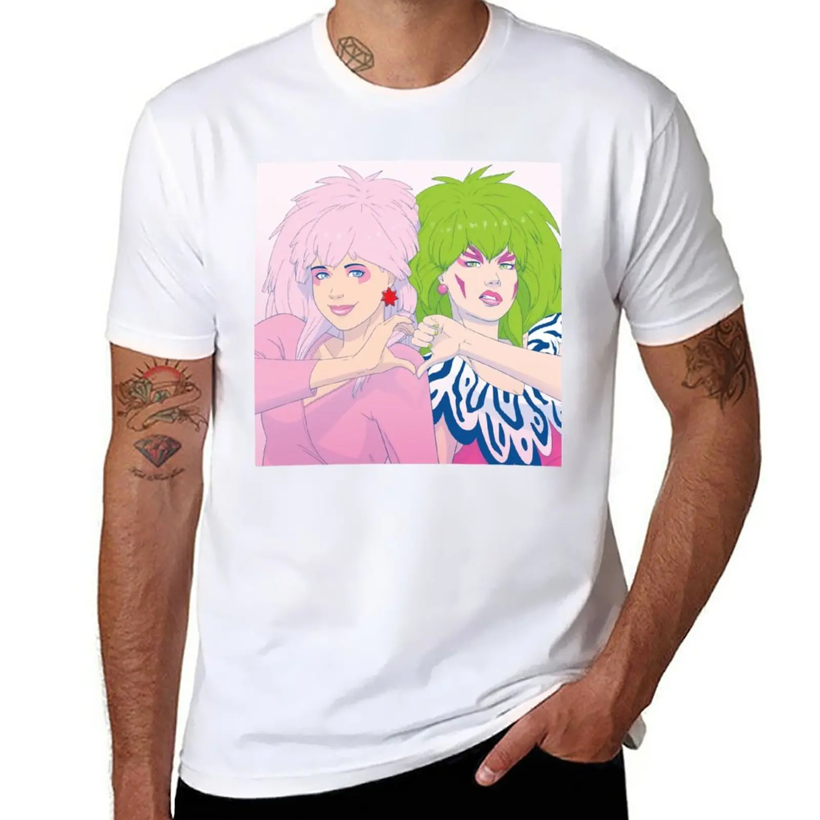 K-Jem E Pizzazz - Heart T-Shirt Hippie Clothes Plus Size Top T Shirt Uomo