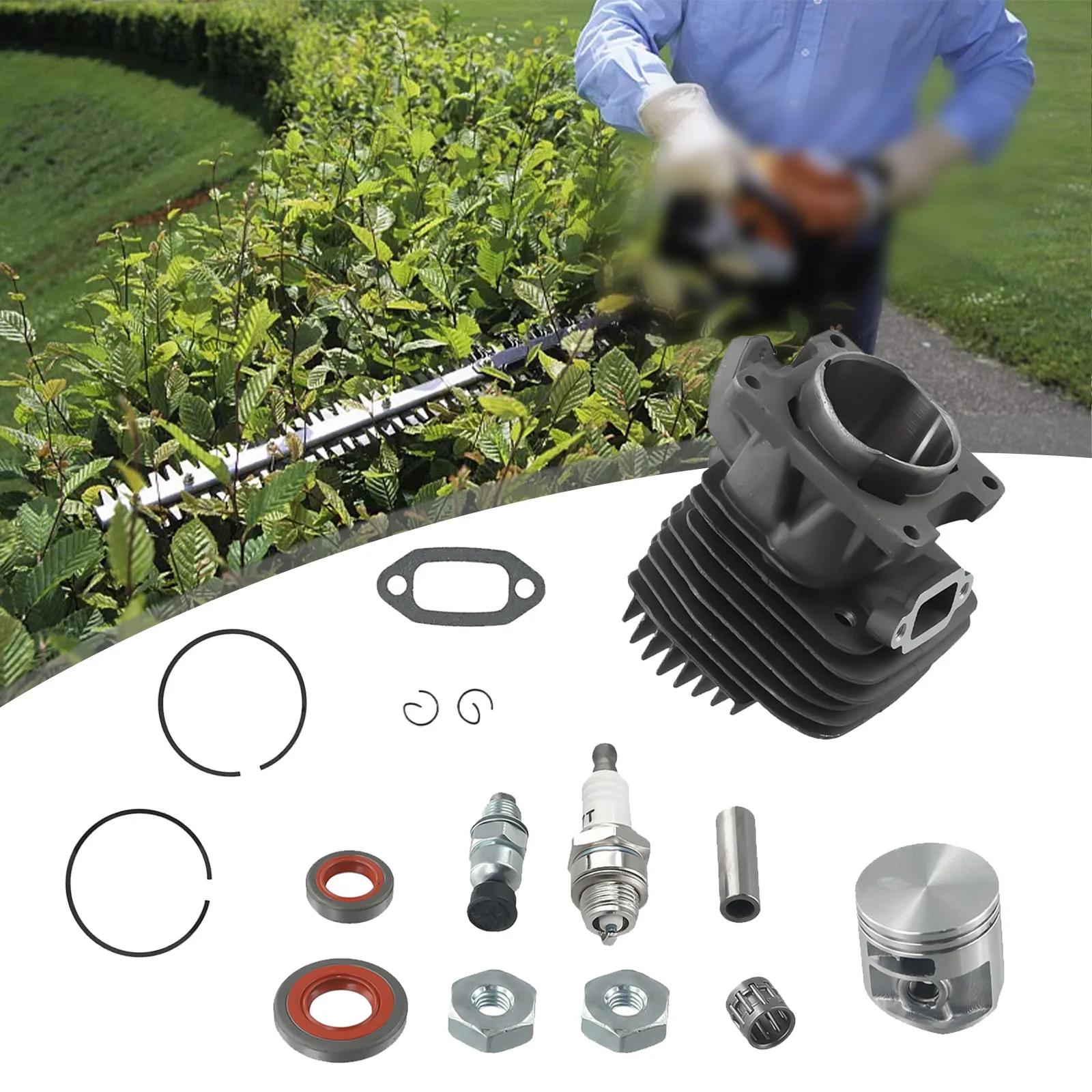 Kit Cilindro E Pistone Di Ricambio Affidabile Con Set Paraolio E Candela Per Motosega Stihl M 61 M 61C Ms 261 447Mm