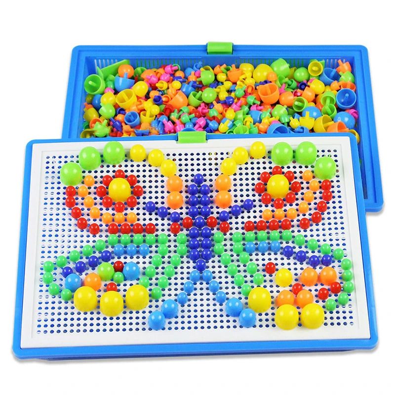 296 Fungo Nail Kit 3D Puzzle Game Fai Da Te Nail Composite Picture Plastic Flashboard Giocattoli Per Bambini Giocattolo Educativo Per Regalo Per Bambi