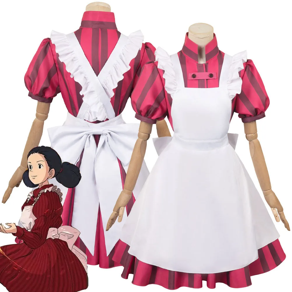The Boy And The Heron Kiriko Cosplay Women Maid Lolita Dress Fantasia Costume Travestimento Per Abiti Per Adulti Halloween Carnival Suit