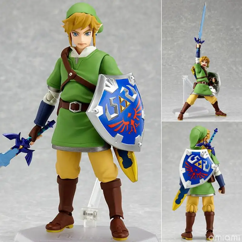 The Legend Of Zelda Skyward Sword 14Cm Link Action Figure Figma 153 Accessori Intercambiabili Modello In Pvc
